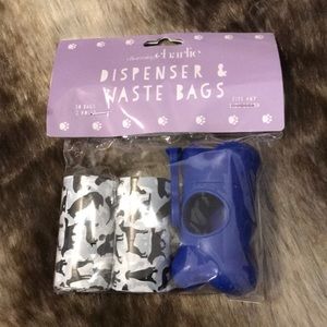 Dog bone bag with doggy poop bags